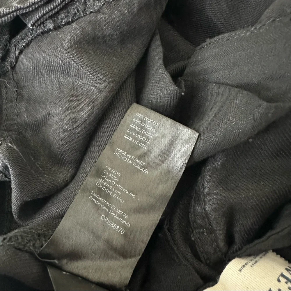 Free People Hazel Pull On Drop Waist Jeans We The Free Smock Waist Black Size L - Picture 6 of 6